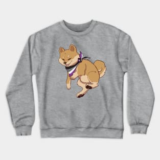 Asexual Pride Shiba Inu Crewneck Sweatshirt